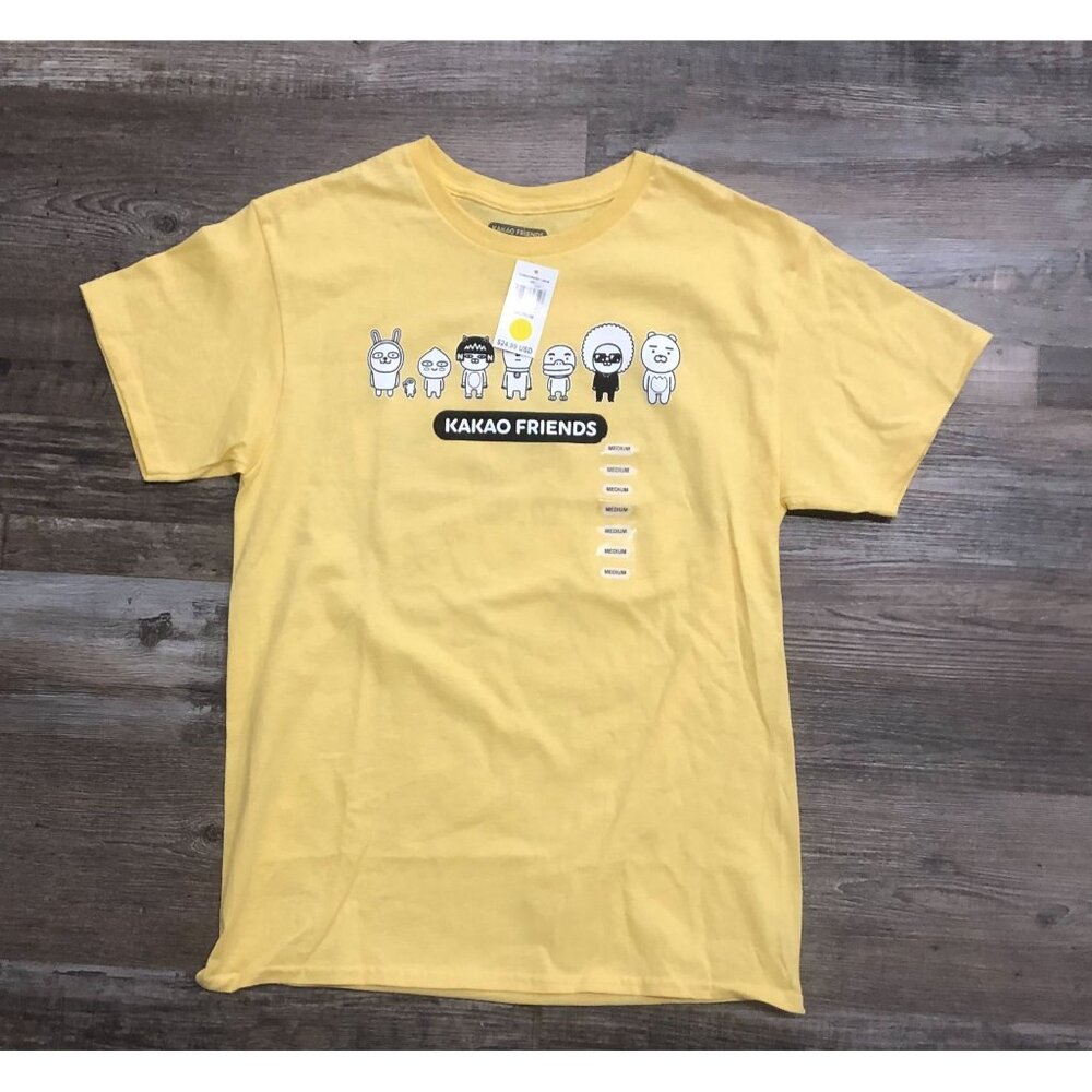 Kakao Friends Adult Medium Double Sided Yellow Tee Shirt New with Tags
